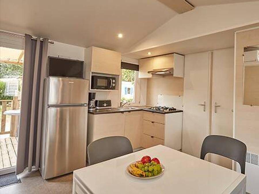 Camping Le Moulin de Kermaux - Mobilheim 6 personen - Klassisch | 3 Schlafz. | 6 Pers. | Erhöhte Terrasse | 1 Bad in Carnac, Côte des Mégalithes