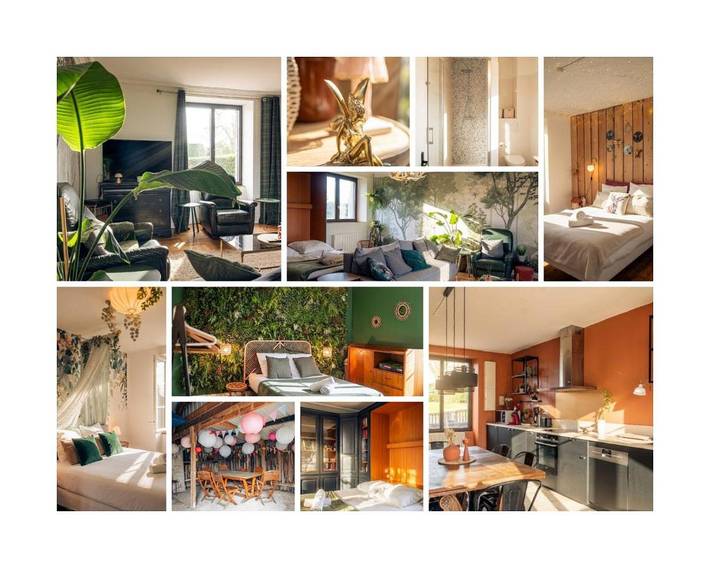 Location de vacances pour 9 personnes, avec jardin et vue à Mauron