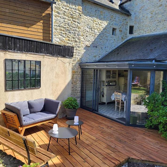 Chambre d’hôte pour 4 personnes, avec vue et jardin