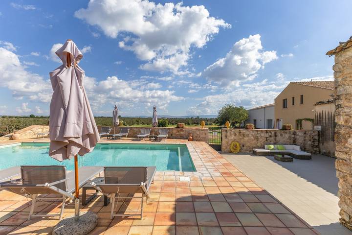 Zimmer 'Vigna Di Pettineo - N6' mit Gemeinschaftspool, privater Terrasse und Klimaanlage in Vittoria, Ragusa Provinz