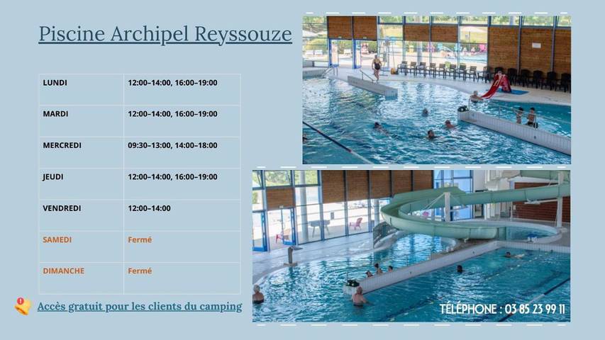 Camping pour 5 personnes, avec piscine et jardin