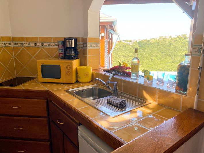 Bungalow idilliaco a Vieux-Habitants con vista mare in Vieux-Habitants, Guadalupa