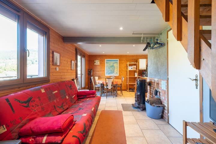 Chalet 'De Montagne' mit Bergblick, privater Terrasse und Wlan in Ventron, Regionaler Naturpark Belchen der Vogesen
