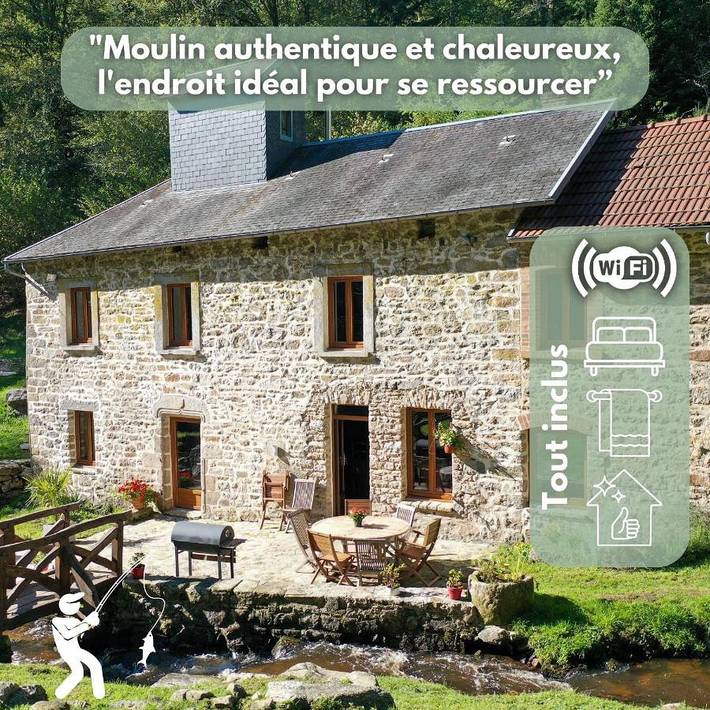 Gîte pour 6 personnes, avec jardin et vue, animaux acceptés à Thauron
