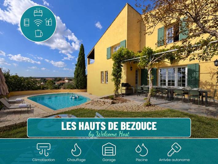 Maison d’hôte pour 14 personnes, avec Balcon et Terrasse ainsi que Jardin et Piscine à Bezouce