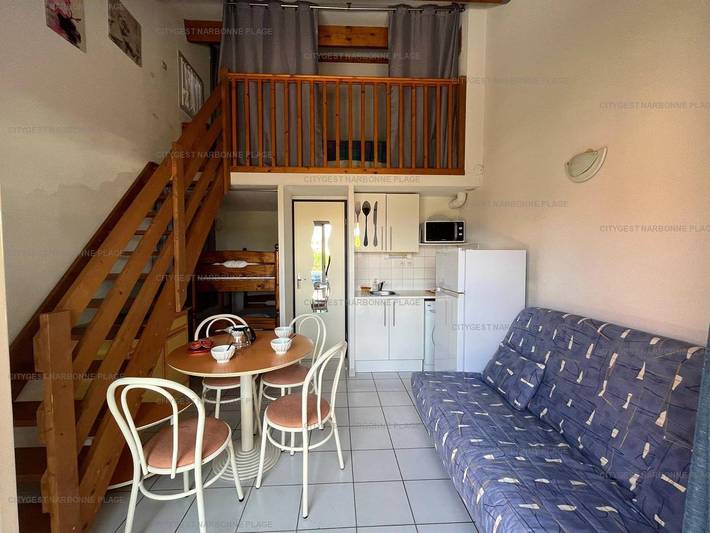 Ganze Ferienwohnung, Klimatisierter Pavillon in Residenz mit Swimmingpool – Narbonne Plage 4Bs14 in Narbonne Plage, Narbonne