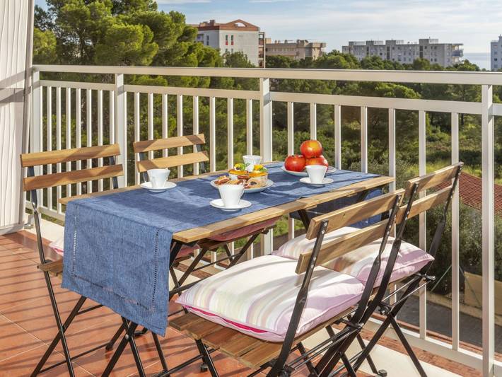 Ferienwohnung für 4 Personen, mit Balkon und Garten in Miami Platja