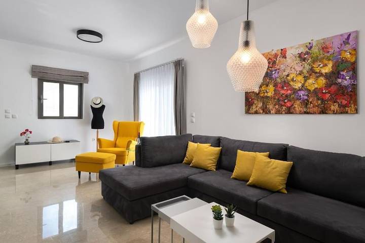 Vakantieappartement voor 6 personen, with tuin and uitzicht as well as terras in Rhodos Stad