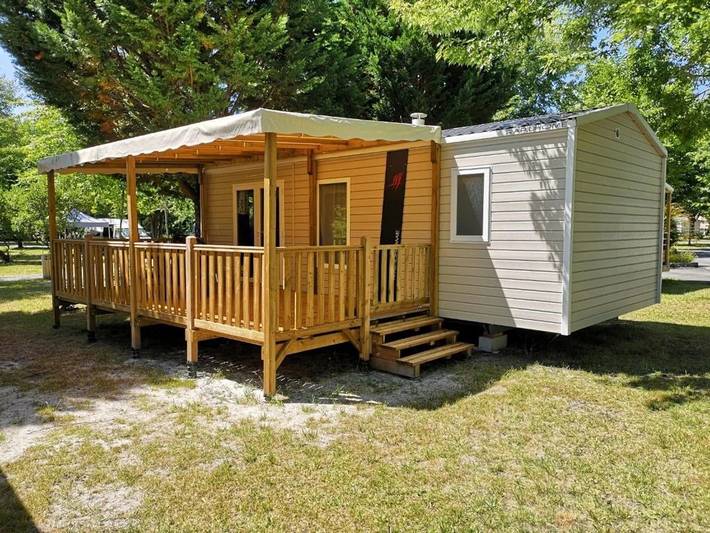 Mobil home pour 6 personnes, avec bassin pour enfant et jacuzzi à Parentis-en-Born - 3