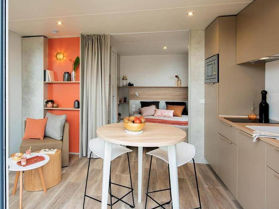Camping au Paradis des Campeurs - Lodge 2 personen - Lodge Naturblick in Roquebrune-sur-Argens, Mittelmeerküste (Frankreich)