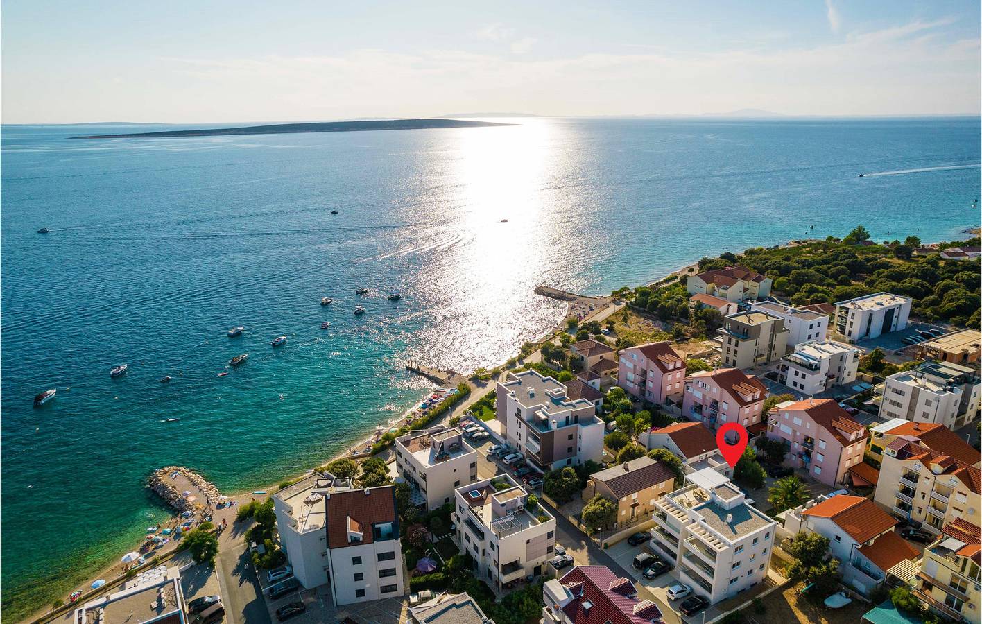 Cały apartament wypoczynkowy, Apartament wakacyjny dla 5 osób z taras in Mandre, Pag (Wyspa)