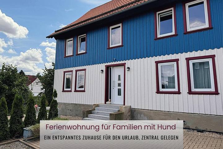 Ferienhaus für 4 Personen, mit Terrasse und Garten sowie Ausblick in Hüttenrode