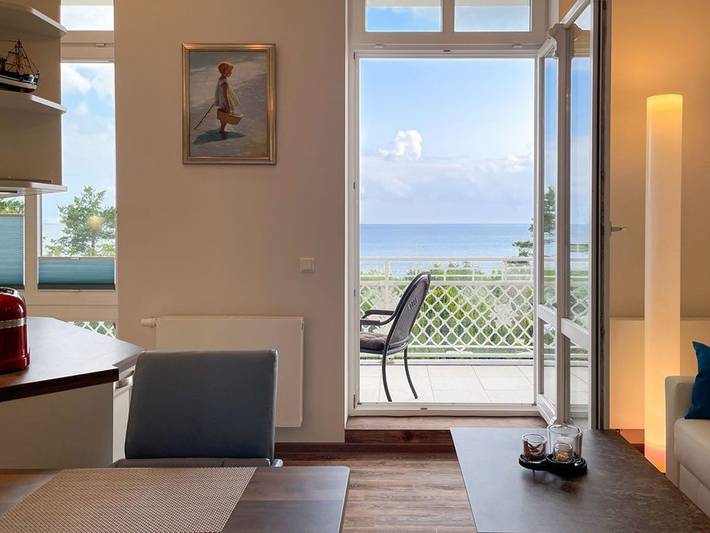 Ferienwohnung mit Meerblick für 2 Personen, mit Balkon