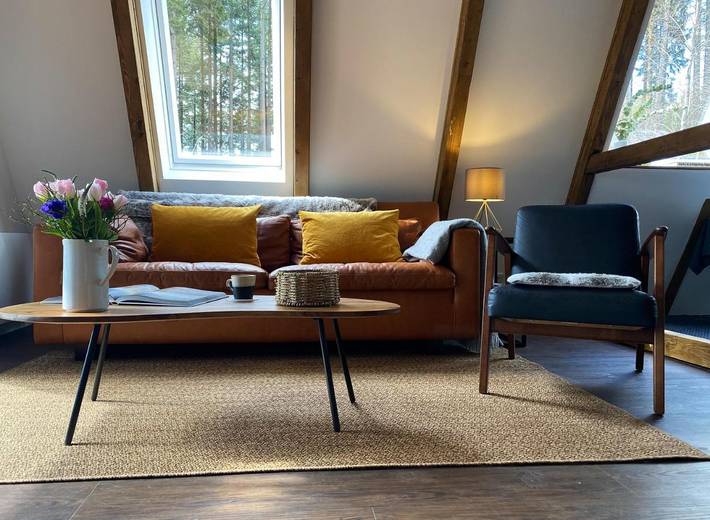 Ferienwohnung für 4 Personen, mit Balkon und Terrasse sowie Garten und Ausblick in Kerschenbach