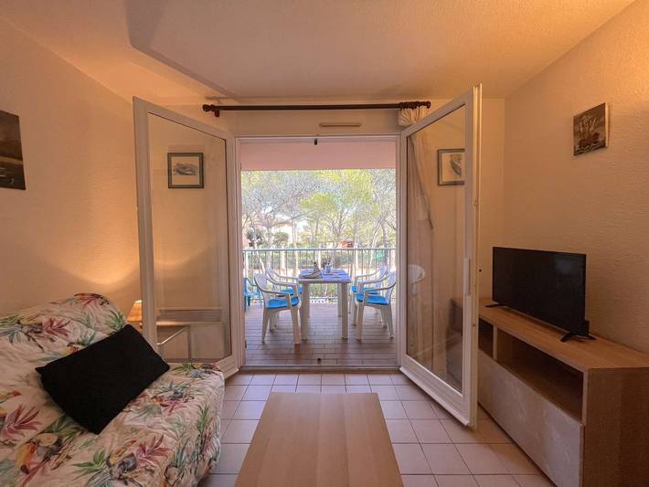 Appartement entier, Studio cabine avec piscine, tennis et parking à 400m de la plage - 4 couchages, Saint-Aygulf in Saint-Aygulf, Fréjus