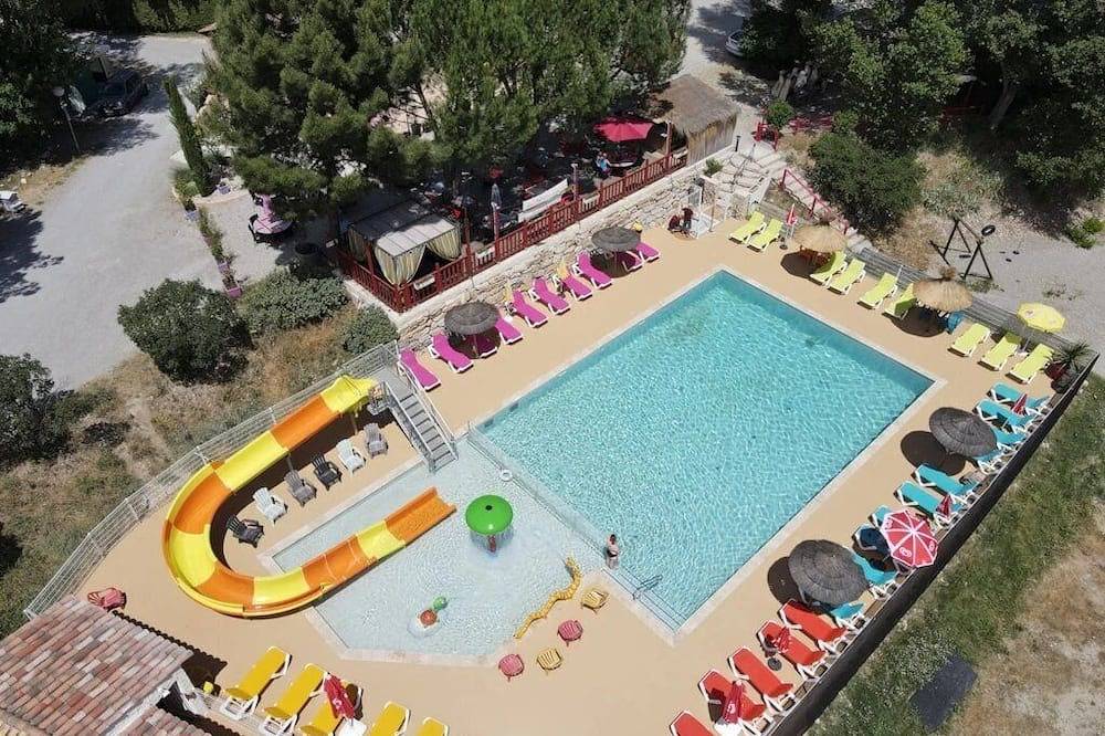 Zecamping 3 étoiles animé parc aquatique locatif Tv Lv clim 140m2 in Saint-Maime, Regionaler Naturpark Luberon