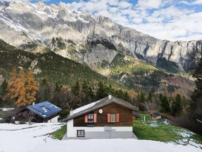 Chalet für 4 Personen, mit Garten in Ovronnaz