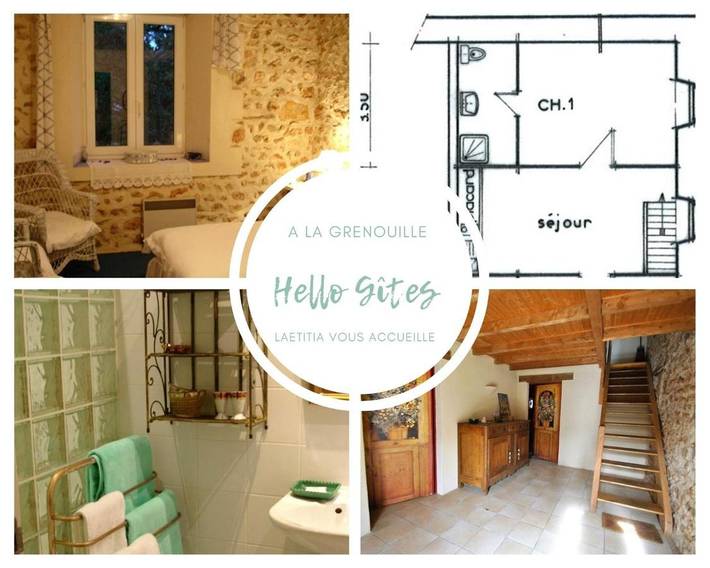 Location de vacances pour 2 personnes, avec Terrasse et Jardin ainsi que Piscine et Vue à Saint-Adjutory