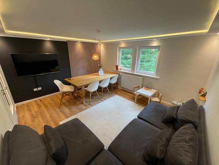 Ferienwohnung für 4 Personen, mit Terrasse und Garten sowie Sauna und Ausblick in Torfhaus