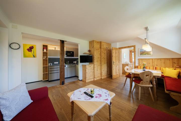 Ferienwohnung für 4 Personen, mit Garten und Sauna sowie Ausblick, mit Haustier - 1
