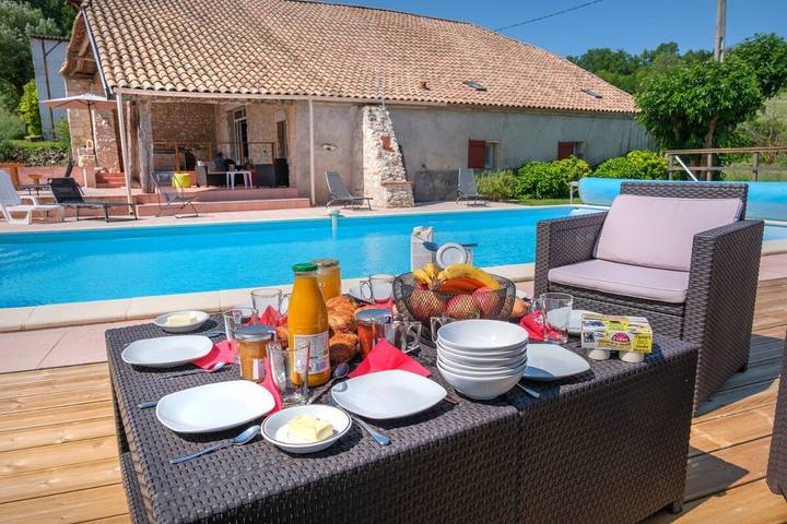 Ferienhaus für 14 Personen mit Ausblick in Castelmoron-sur-Lot, Marmande und Umgebung