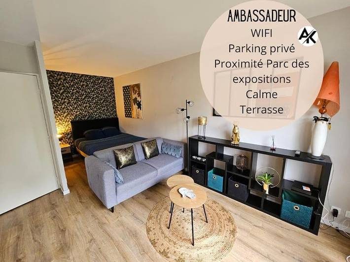 Gîte pour 2 personnes, avec terrasse, animaux acceptés à Billère