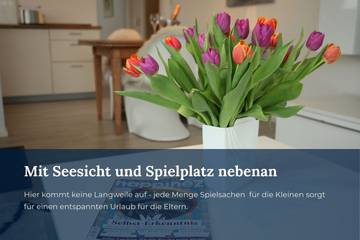 Ferienwohnung für 4 Personen, mit Terrasse und Seeblick sowie Ausblick am Bodensee