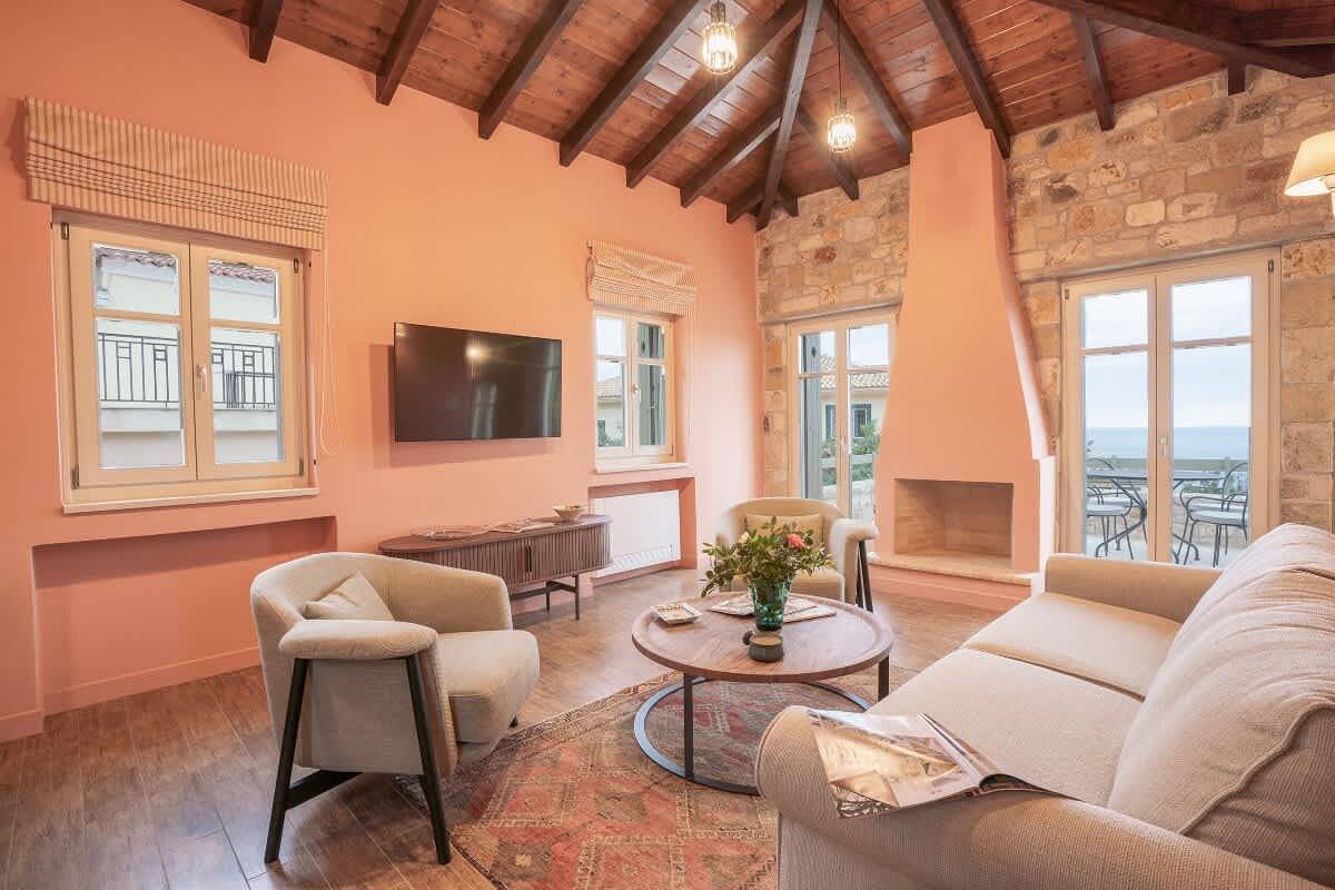 Kyparissia Aries Stone Maisonette, Panoramic Views in Kyparissia, Golf van Kyparissia