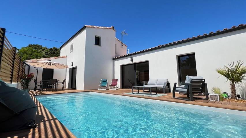 Villa pour 8 personnes, avec terrasse et piscine à Saint-Jean-de-Monts