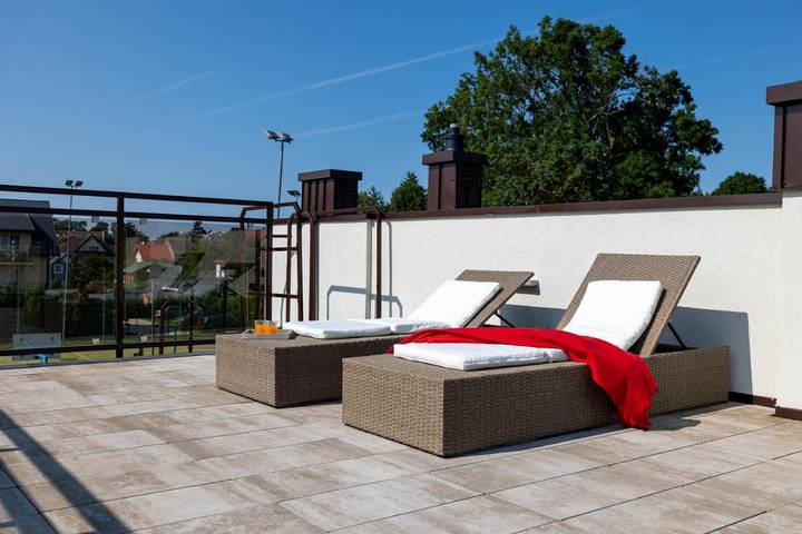 Ferienwohnung für 6 Personen, mit Ausblick und Garten sowie Terrasse, mit Haustier