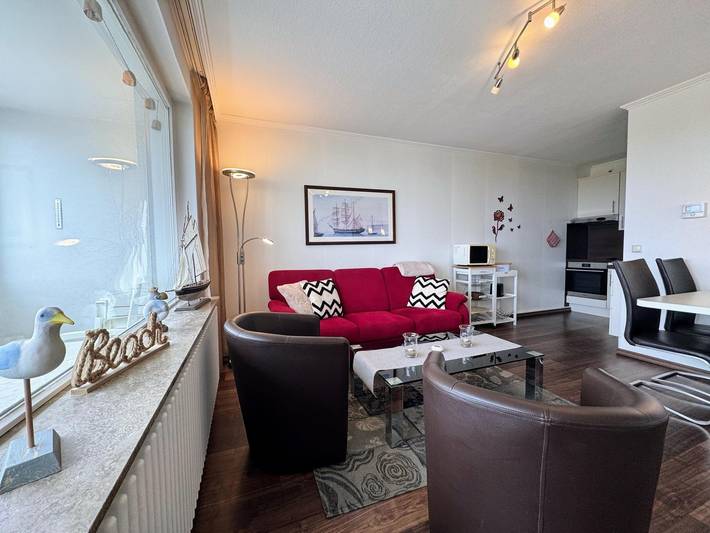 Ferienwohnung für 4 Personen, mit Balkon und Sauna sowie Meerblick und Pool in Döse - 2