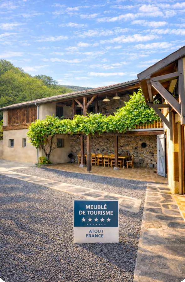 Maison de vacances pour 12 personnes, avec Terrasse ainsi que Jardin et Piscine