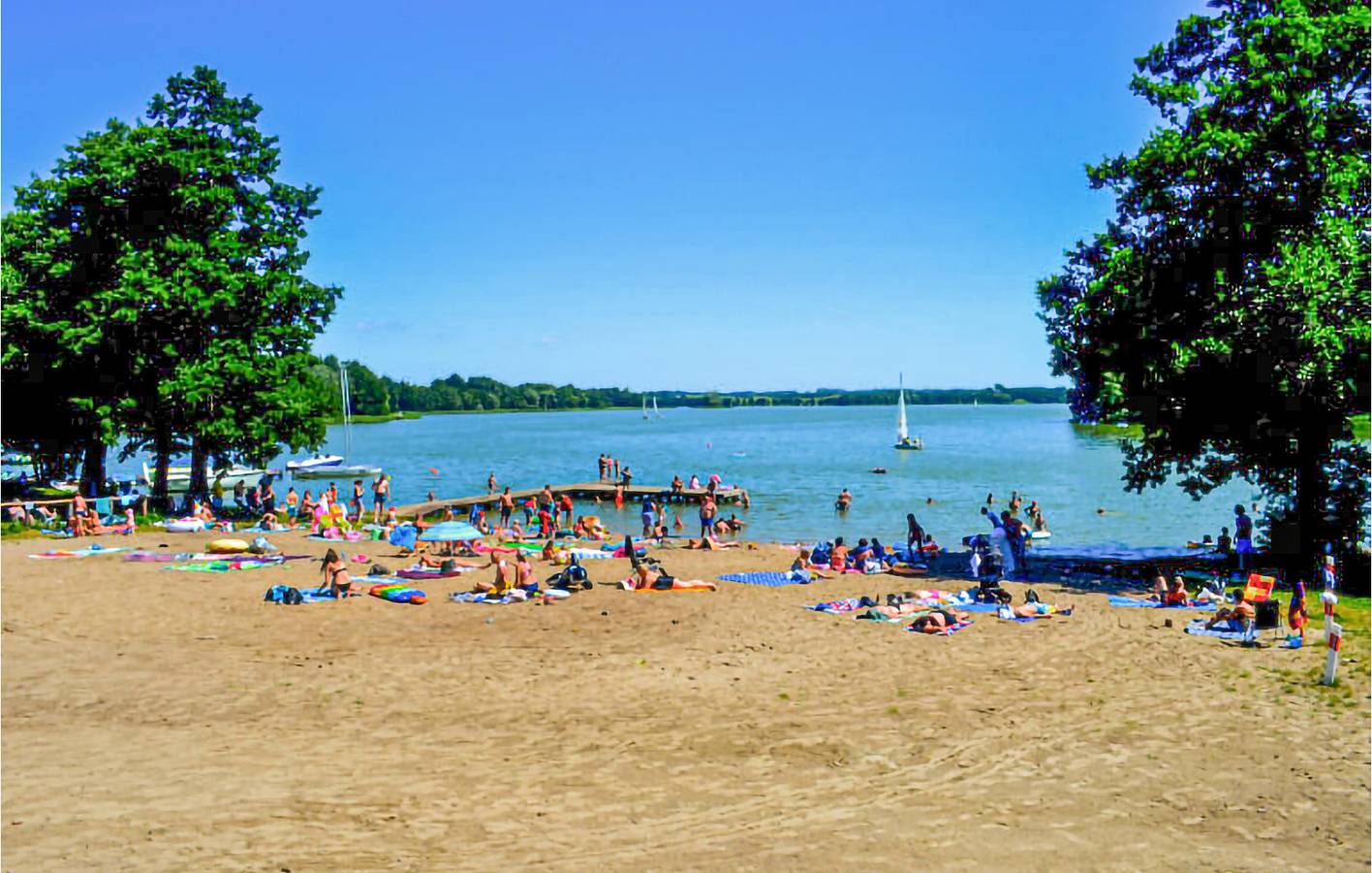 Ferienhaus für 6 Personen mit Seeblick in Powiat Olsztyński