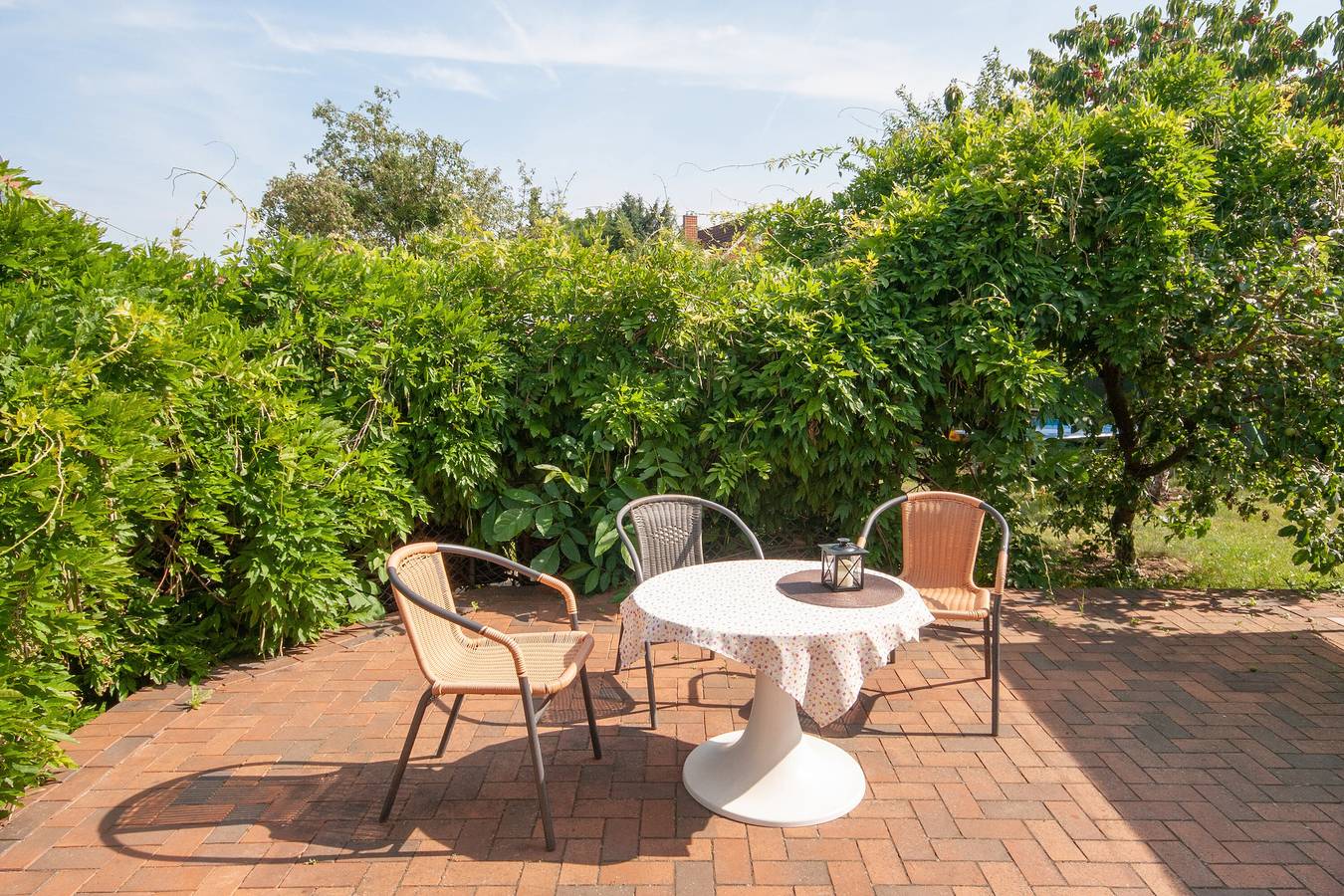 Ferienhaus 'Grün' mit gemeinsamer Terrasse und Wlan in Templin, Barnimerland Region