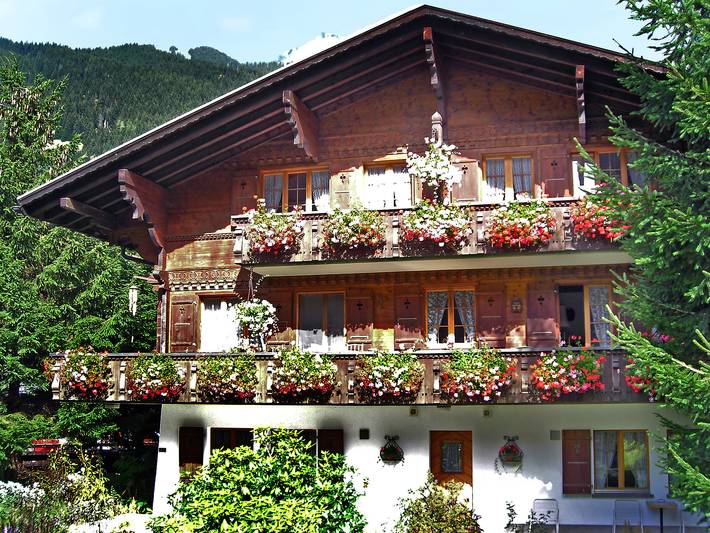 Apartamento para 3 personas, con Balcón además de Jardín y Sauna en Grindelwald