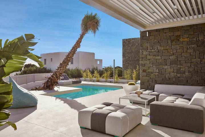 Villa für 6 Personen, mit Balkon und Terrasse sowie Garten und Pool in Aliki