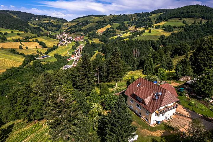 Ferienwohnung für 6 Personen, mit Ausblick und Sauna sowie Garten in Wieden