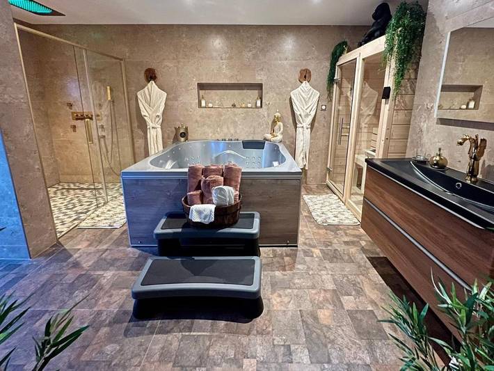 Appart’hôtel pour 2 personnes, avec Jacuzzi et Terrasse ainsi que Piscine et Sauna à Vaulx-en-Velin
