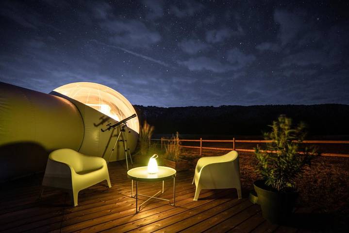Tente pour 2 personnes, avec Terrasse ainsi que Jardin et Vue