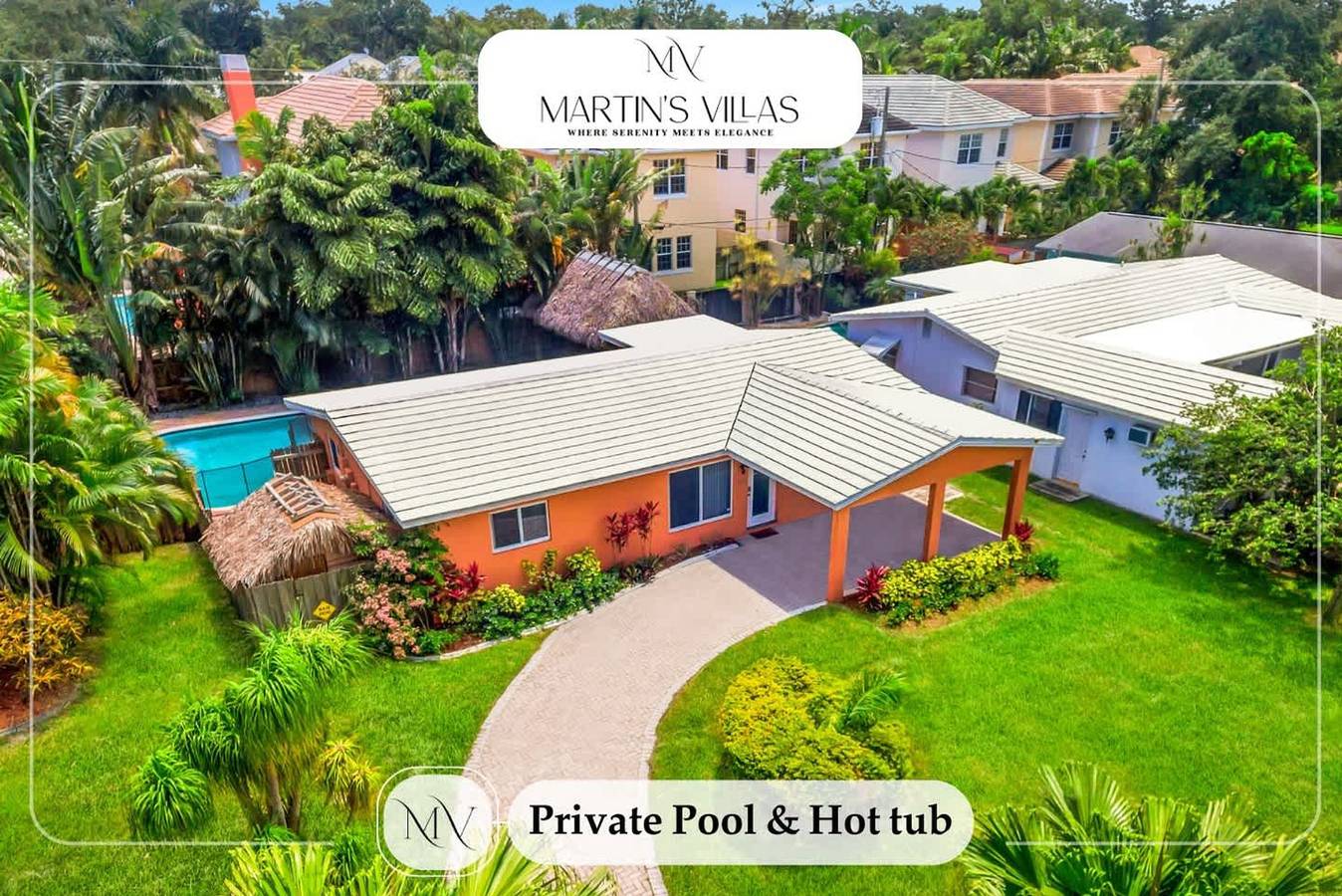 Hidden Gem Vacation Villa w Private Pool Tikihut in Fort Lauderdale, Broward County