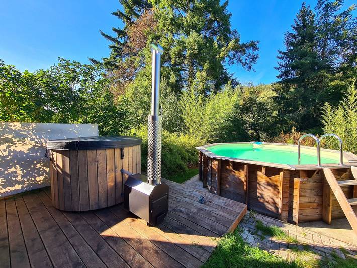 Chalet pour 6 personnes, avec jardin et jacuzzi en Alsace