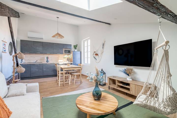 Entire apartment, Apartment 'Le Somail - Louis 14' with Lake View, Wi-Fi and Air Conditioning in Ginestas, Mediterranean Coast (France)