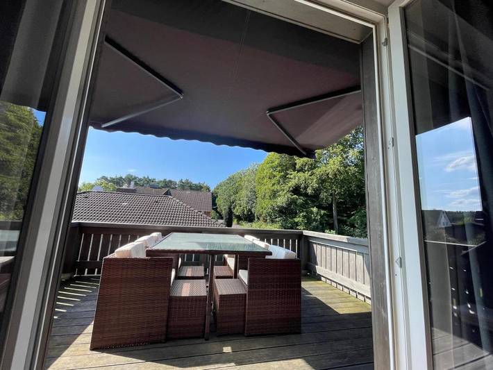 Ferienwohnung für 6 Personen, mit Balkon und Terrasse sowie Ausblick in Hagenburg
