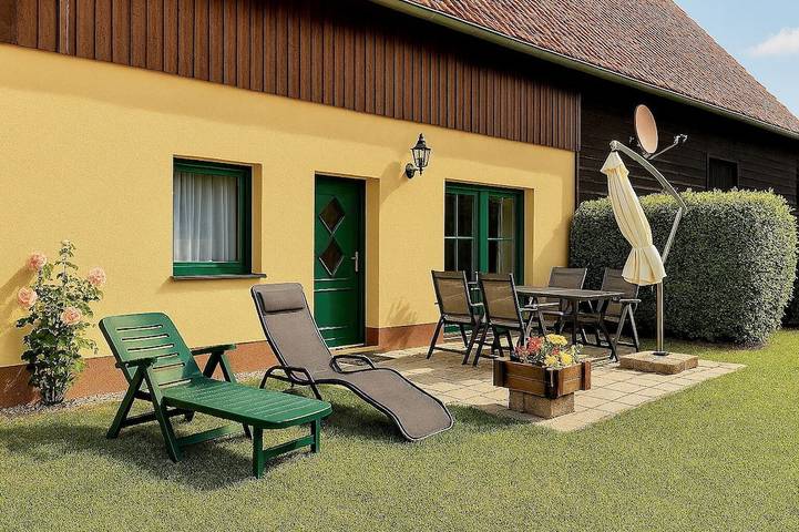 Ferienwohnung für 4 Personen, mit Terrasse und Garten, mit Haustier