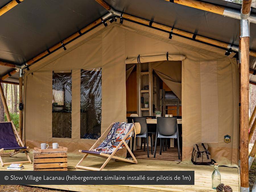 Slow Village Saint-Cybranet - Tente en toile et en bois 5 personnes - Tente Lodge Insolite 2ch in Saint-Cybranet, Périgord Noir