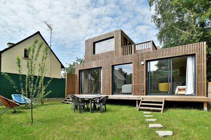 Maison de vacances pour 4 personnes, avec Balcon ainsi que Terrasse et Jardin