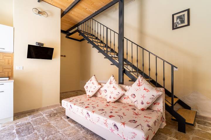 Apartamento entero, Apartamento 'Tittì' con Wi-Fi y aire acondicionado in Alezio, Golfo de Tarento