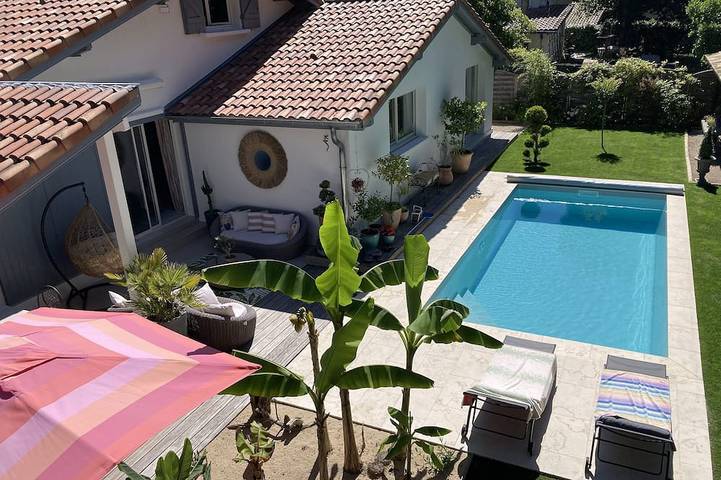 Maison de vacances pour 9 personnes, avec jardin et jacuzzi à Vieux-Boucau-les-Bains