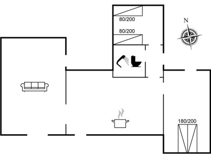 Ferienhaus für 4 Personen, mit Terrasse in lønstrup