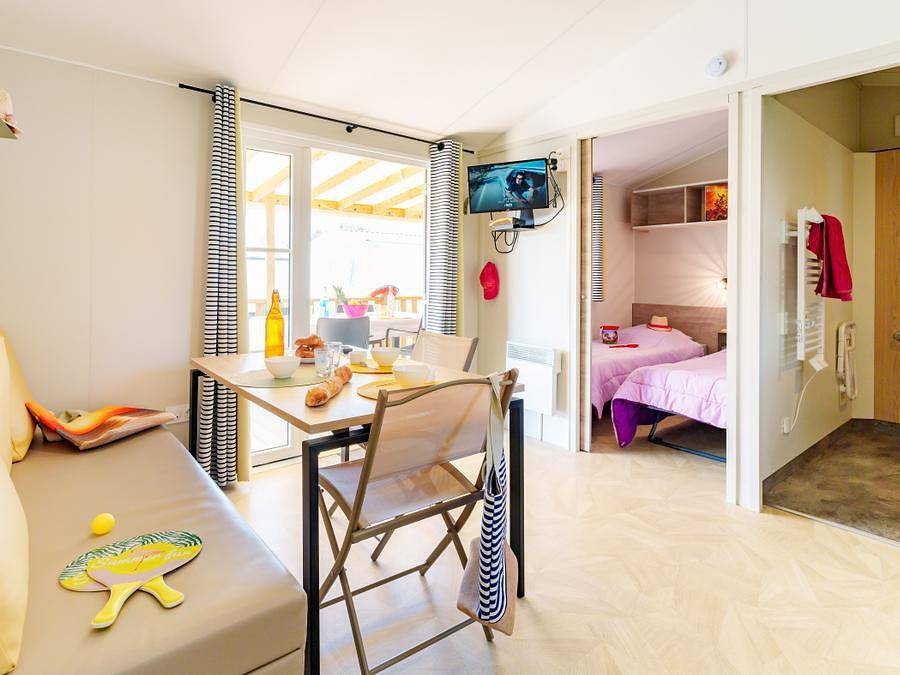 Camping du Vieux Château - Mobilheim 4 personen - Mobil Home Pmr 2 Zimmer in Saint-Michel-Chef-Chef, Côte de Jade